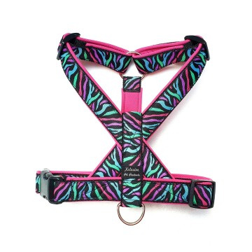 Zwart band fuchsia voering