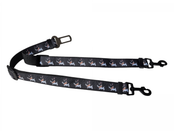 Autogordel dubbel frenchie black 2