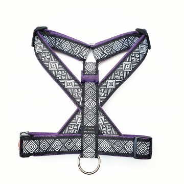 Zwart band paarse voering