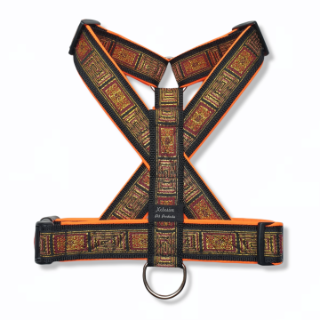 Zwart band neon oranje voering