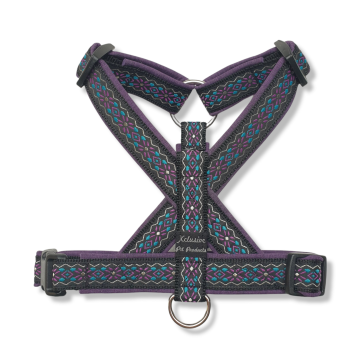 Zwart band paars gemeleerd voering