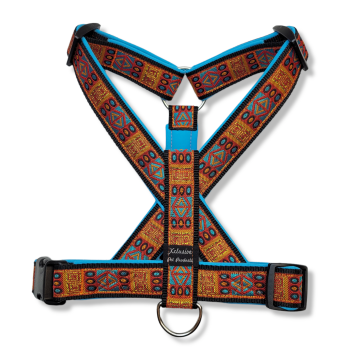 Zwart band aqua blauw voering