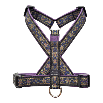 Zwart band paars gemêleerd voering