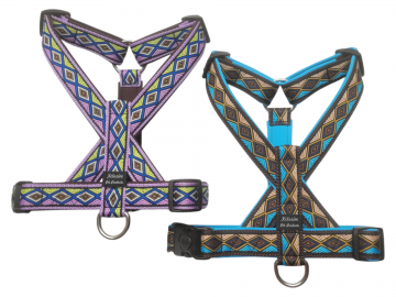 Bruin band aqua blauwe voering