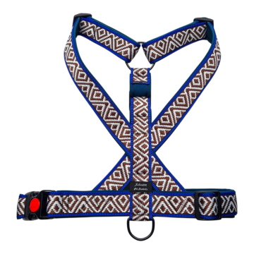 Kobalt blauw band petrol groen voering