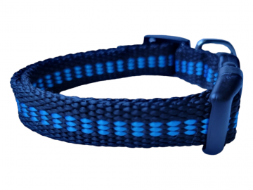 Puppy halsband basic blauw maat m