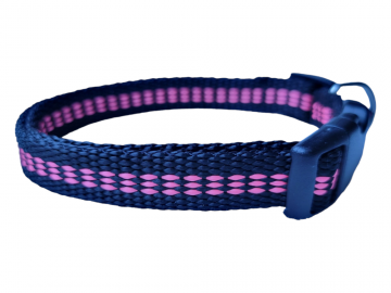 Puppy halsband basic roze maat xl