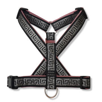 Zwart band oudroze voering